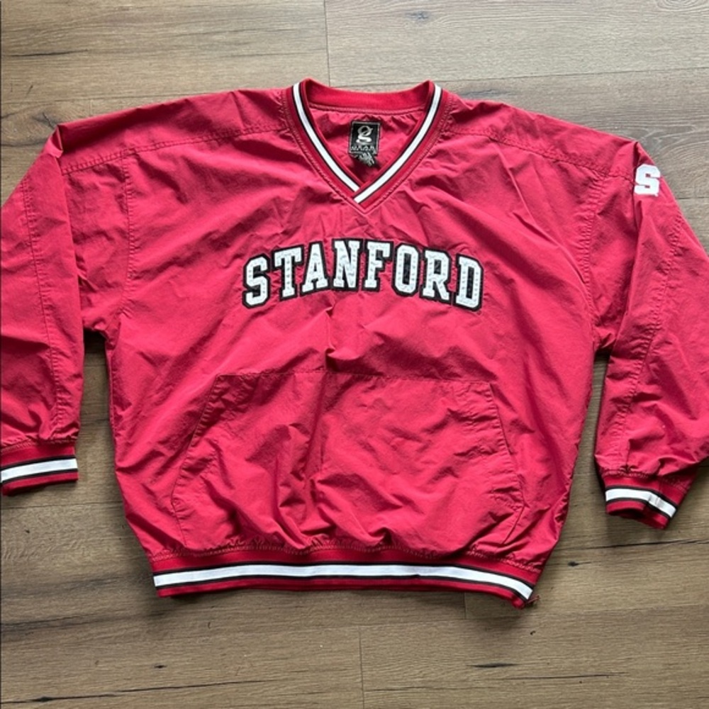 Stanford Vintage Red Pullover Windbreaker !! XXL